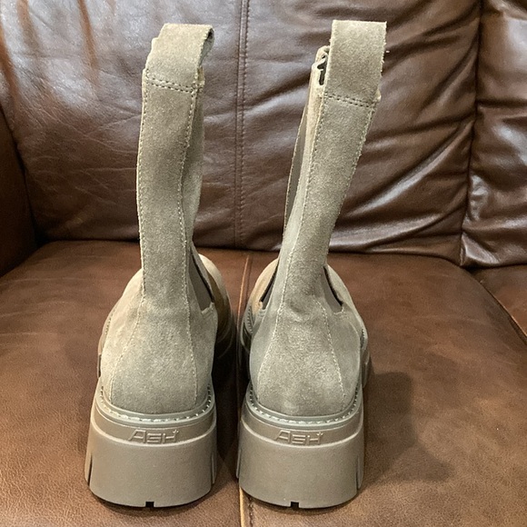 ASH SUEDE CHUNKY MOTO BOOTS - Picture 6 of 11